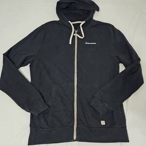 Marine Layer Handshake Full Zip Hoodie Men’s Medium Black Custom 2022 Made in US
